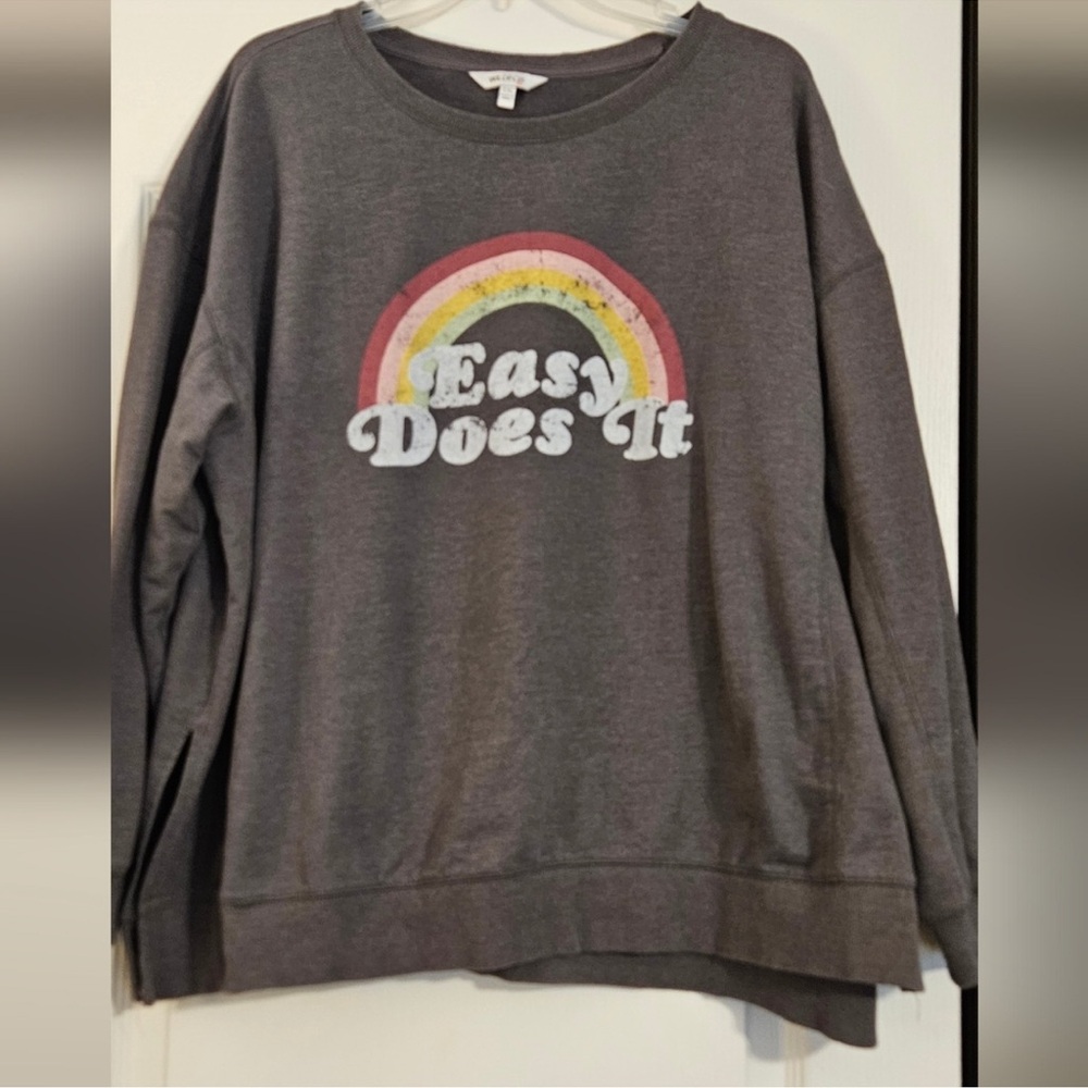 Wildfox Easy Does It Printed Graphic Sweatshirt. Size M